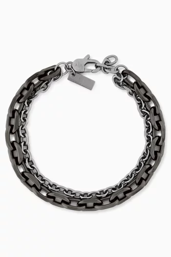 Double Chain Bracelet in Stainless Steel