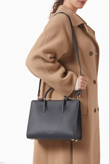 حقيبة يد متوسطة جلد عجل