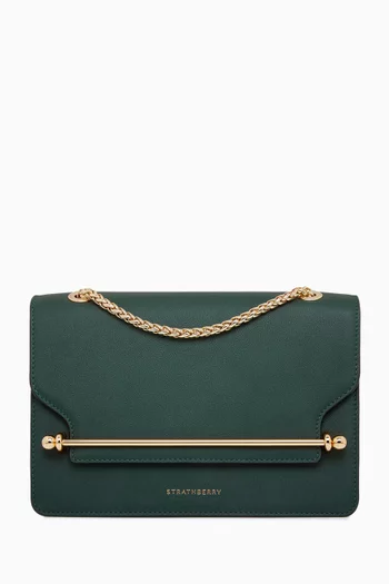 East/West Shoulder Bag in Leather