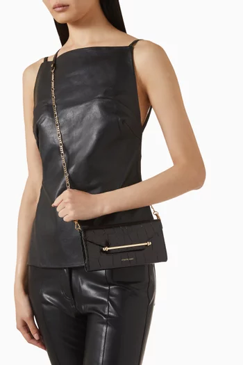 Multrees Chain Wallet in Croc-embossed Calf Leather