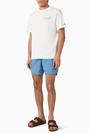 تي شيرت أرنوت بطبعة Real Men Play Padel قطن