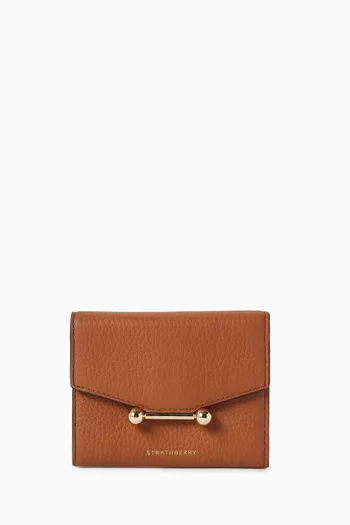 محفظة موزاييك ثلاثية الطيّ جلد