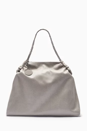 Falabella Drawstring Tote Bag in Shaggy Deer Faux Leather