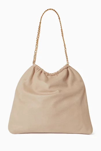 حقيبة فالابيلا متوسطة برباط تضييق قماش شاجي دير