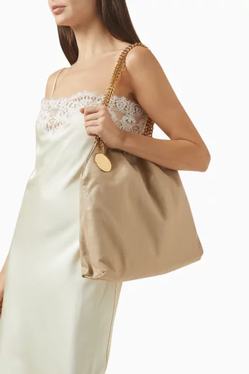 حقيبة فالابيلا متوسطة برباط تضييق قماش شاجي دير