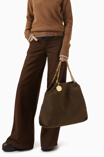 Falabella Drawstring Bag in Faux Suede