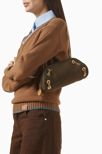 Falabella Bowling Shoulder Bag in Faux Suede