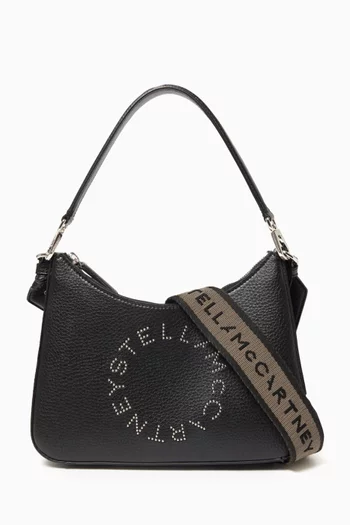 Logo Hobo Shoulder Bag in Grainy Alter Mat