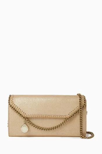 Falabella Wallet-on-chain Crossbody Bag in Shaggy Deer