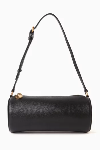 Logo Bowling Shoulder Bag in Faux Leather