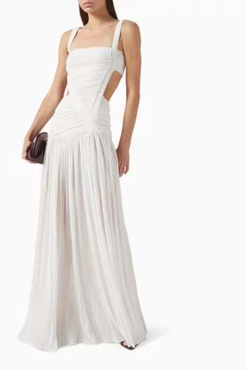 فستان أوريون بتصميم قابل للانفصال مزيج رايون