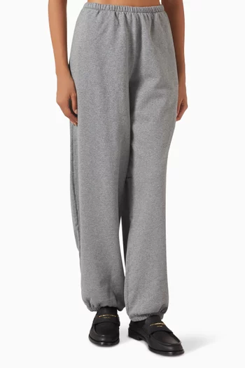 Elastic-waist Sweatpants in Cotton Terry