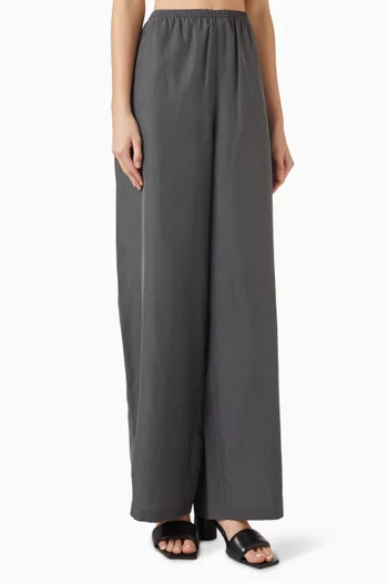 Wide-leg Pants in Silk