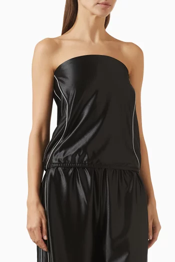 Strapless Bubble Top in Satin-jersey