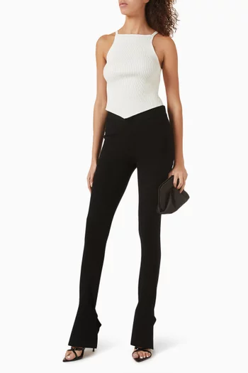 Pointy Tank Top in Rib-knit