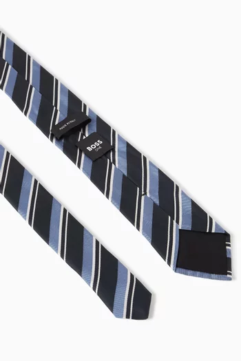 Diagonal Stripes Tie in Silk