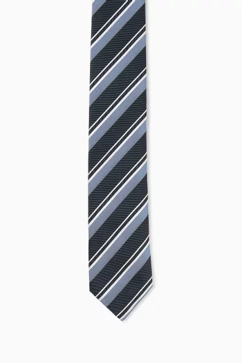 Diagonal Stripes Tie in Silk