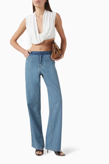 بلوزة بدرابيه جيرسيه متشابك