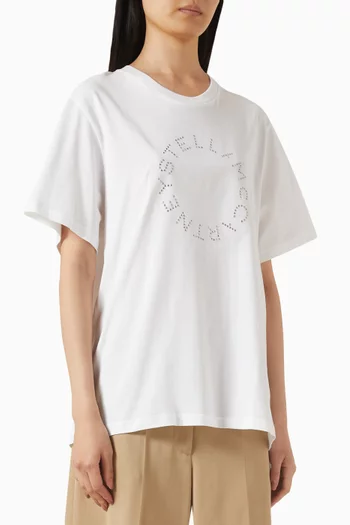 Logo Boyfriend T-shirt in Organic Cotton Jersey
