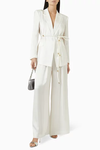 Carillon Belted Jacket in Satin