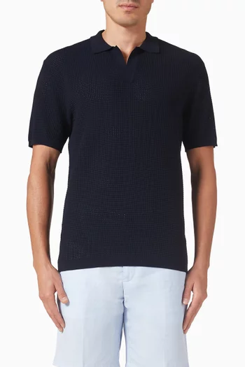Roddy Polo T-shirt in Waffle-knit
