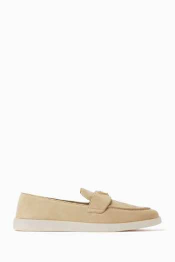 Loafers in Suede Leather