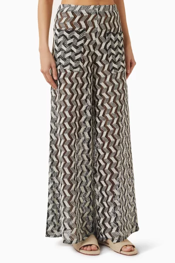 Yera Zig-zag Wide-leg Pants