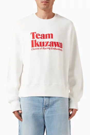 Elbow-patch Sweatshirt in French Terry