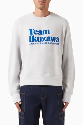 Elbow-patch Sweatshirt in French Terry