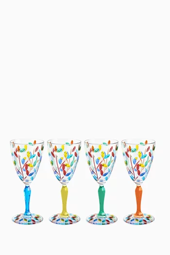 Crystal Wine Glasses, Set of 4