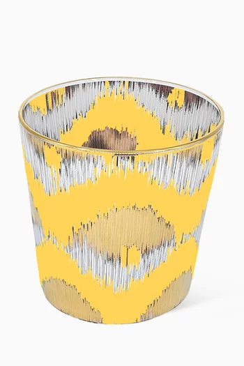 طقم أكواب بنقشة إيكات زجاج، 4 قطع