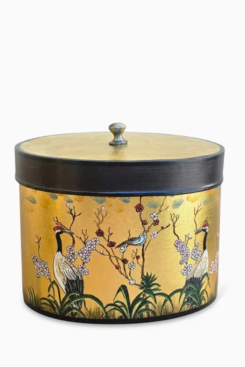 Small Gilded Box in Hand-painted Iron
