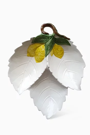 Lemon Starter Dish in Hand-painted Ceramic