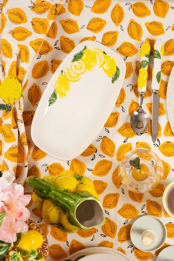 Lemon Tray in Hand-painted Ceramic