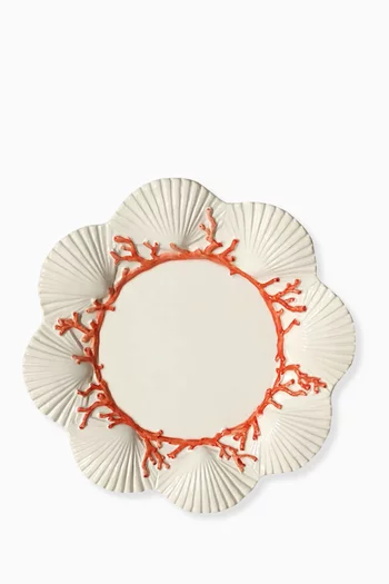 Saint Jacques Salad Plate in Hand-painted Ceramic