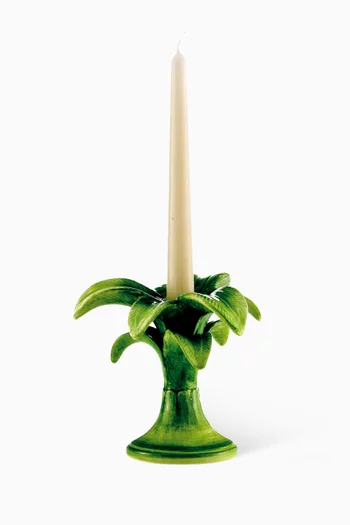 حامل شمعة صغير بتصميم شجرة نخيل خزف