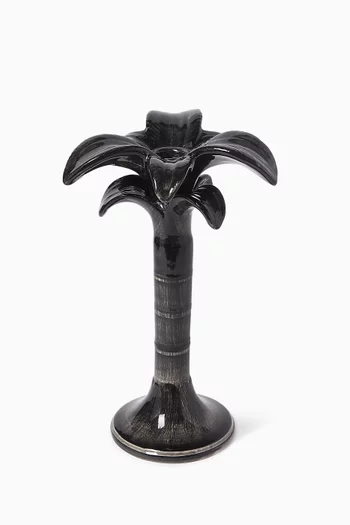 حامل شمعة متوسط بتصميم شجرة نخيل خزف