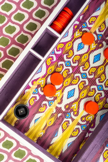 مجموعة لعبة طاولة بنقشة ايكات خشب