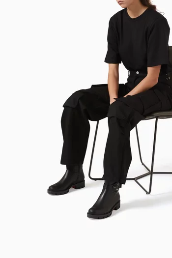 حذاء بوت ديانوشيت ببروز جلد عجل مغطى بالشمع