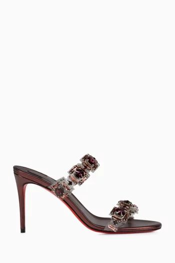 حذاء مفتوح جاست جويل بكعب 85 مم جلد عجل لامع