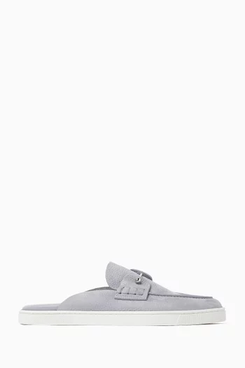 Chanme Donna Loafer Mules in Grained Nubuck