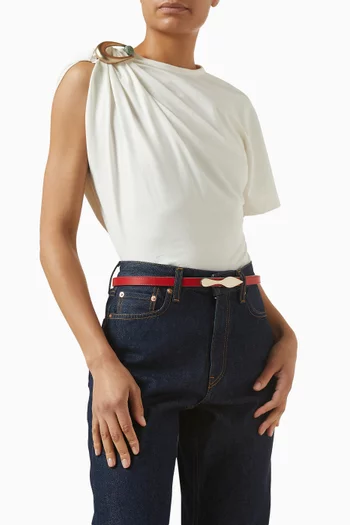 حزام بيتينا بوجهين جلد عجل