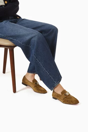 حذاء سهل الارتداء موكاليستا جلد عجل مخملي