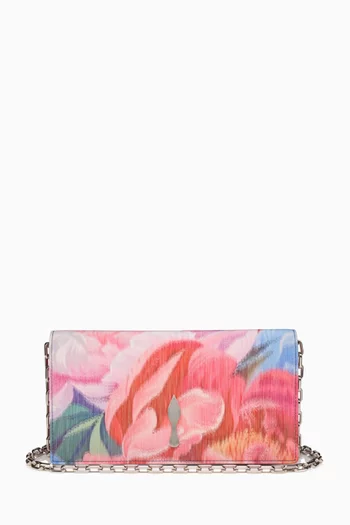 Bettina Peonies Clutch in Chine Fabric