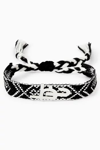 Arabic “Haz” Two-Letter Bracelet in Sterling Silver