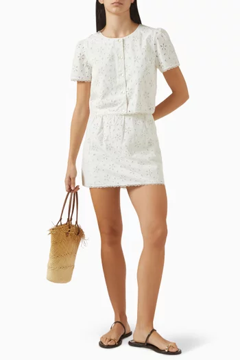 تنورة سلمى قصيرة قطن