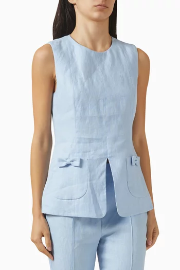 Harper Vest in Linen