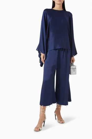 Pearl-tassel Top in Satin