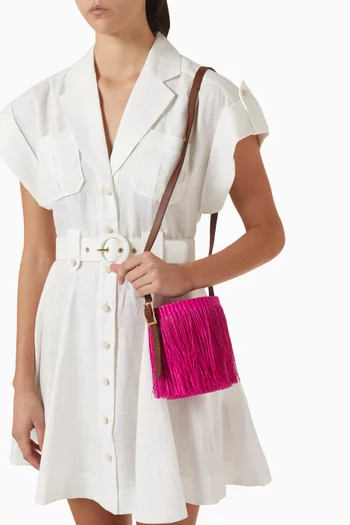 حقيبة باكيت بشرّابات ميني قش توكويلا