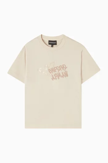 تي شيرت بشعار الماركة قطن